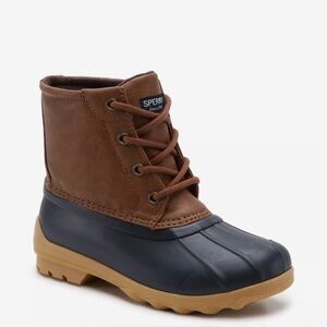 Sperry Kids Tan and Black Boots